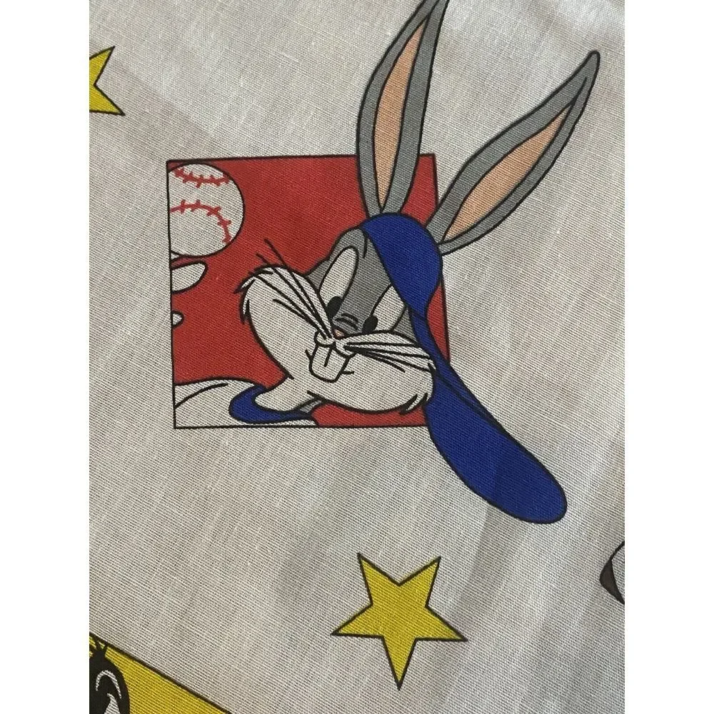 Looney Tunes Fabric 1.5 yds Sports Characters 100% Cotton Fabric Panels Cute HG3